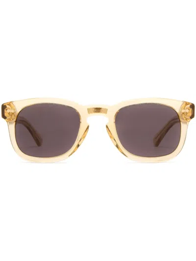 Gucci Transparent Square Sunglasses In Brown
