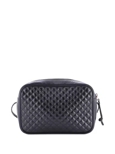 Pre-owned Gucci Trapuntata Camera Bag Quilted Leather Small Crossbody Bag In Black