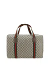 Gucci Large Duffle Bag With Web In White