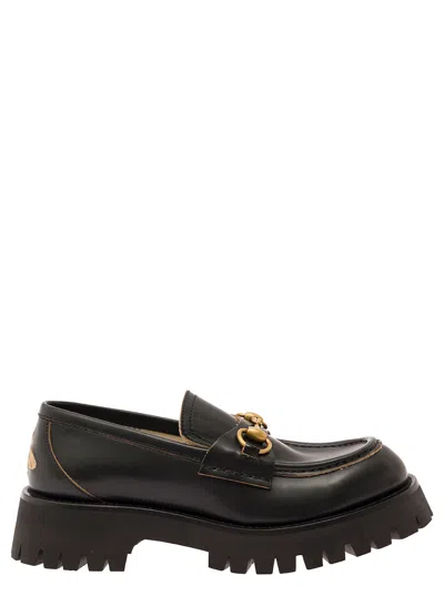 Gucci Women Treaded Loafers With Horsebit Detail In Multicolor