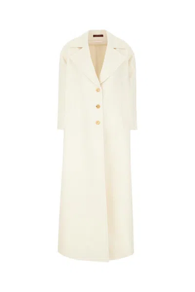 Gucci Oversized Wool And Silk-blend Jacquard Coat In Cream