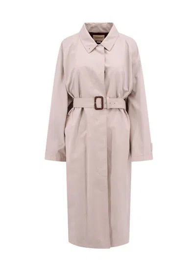 Gucci Oversized Cotton-blend Gabardine Trench Coat In Beige