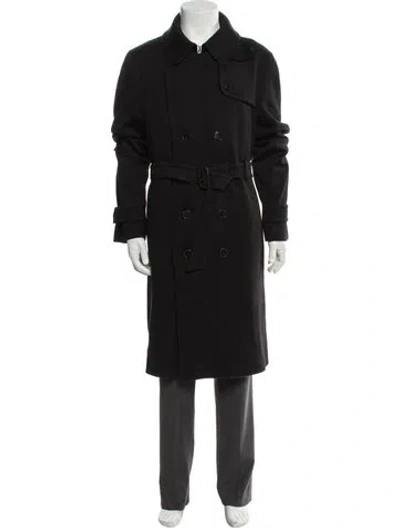 Pre-owned Gucci Trench Coat In Black