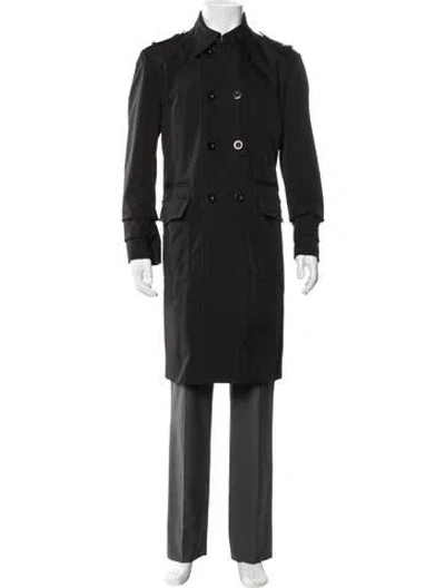 Pre-owned Gucci Trench Coat In Black