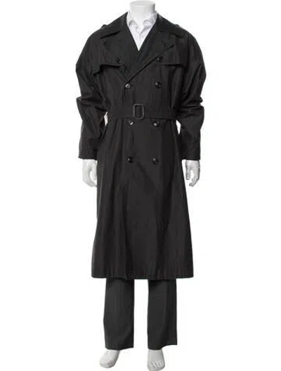 Pre-owned Gucci Trench Coat In Grey