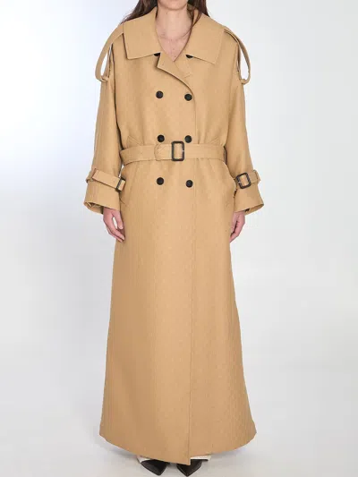 GUCCI GUCCI TRENCH CREPE WOOL SLK GG_PETIT