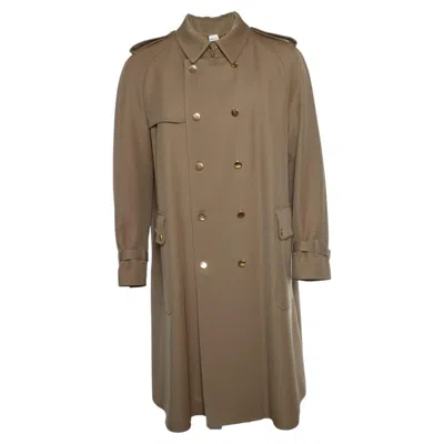 Pre-owned Gucci , Trenchcoat In Camel With Gold Buttons In Brown