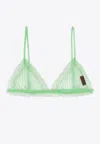 Gucci Lace Detailed Triangle Bralette