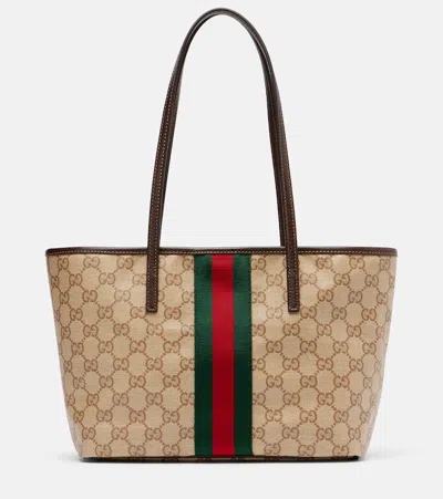 Gucci Tribeca Small Gg Canvas Tote Bag In Nude