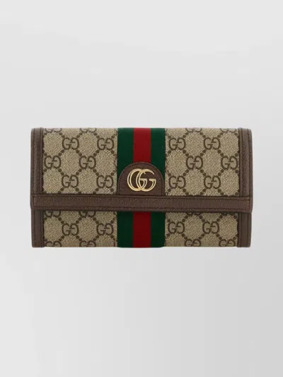 GUCCI TRICOLOR STRIPE RECTANGULAR PURSE AND CARDHOLDER