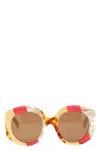 Gucci Oversized Sunglasses With Rounded Edges And Tortoiseshell Pattern