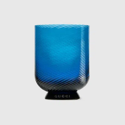 Gucci Trinkglas Aus Muranoglas In Blue