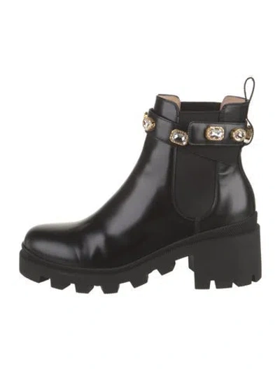 Pre-owned Gucci Trip Kingsnake Chelsea Boots W/ Tags In Black