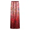Gucci Printed Silk Trousers In Gold