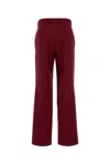 Gucci Low-rise Wool Straight Pants In Burgundy