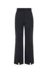 Gucci Wool Pant With Front Pleats And Side Slits In Black