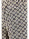 Gucci Beige Bermuda Shorts With Elastic Waistband In Linen Man