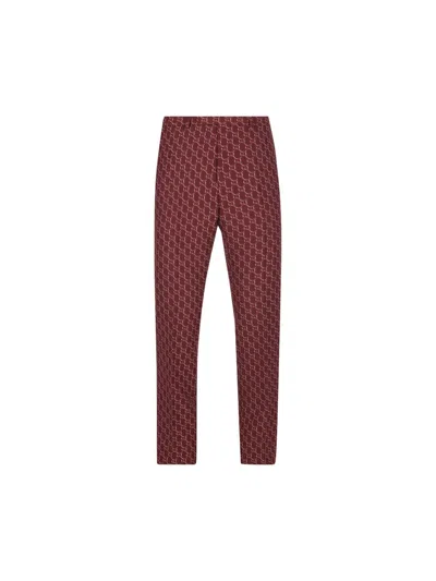 Gucci Gg Shadow Pants In Anchor Red/white/m