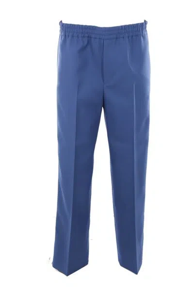 Gucci Trousers In Aviation Blue+mix