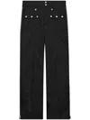 Gucci Stud-embellished Straight-leg Pants In Black