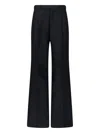 Gucci Straight Leg Trousers With Belt Loops And Pocket In Black