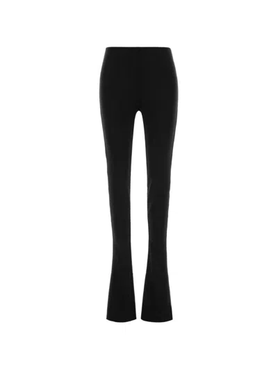 Gucci Flared Straight Pants Nylon Silk Blend In Black