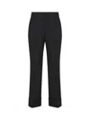 Gucci Embroidered Cotton Blend Pant In Black