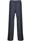 Gucci Mens Dark Grey Mix Monogram-pattern Straight-leg Mid-rise Woven Trousers In Blue