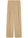 Gucci Gg Tailored Wool Trousers In Brown