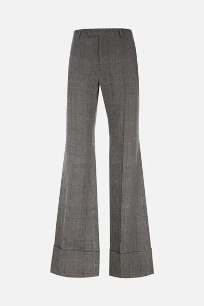 Gucci Trousers In Grey+black+mc