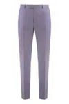 Gucci Trousers In Dry Wool Gabardine In Purple