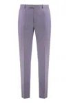 Gucci Trousers In Dry Wool Gabardine In Purple
