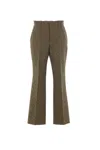 Gucci Gg Jacquard Cotton-blend Bootcut Pants In Multi