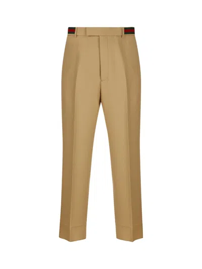 Gucci Trousers In Toast/mix
