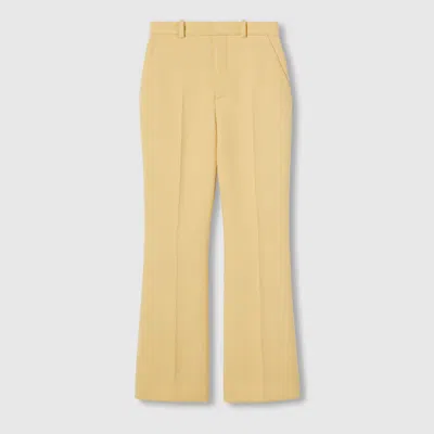 Gucci Wool Straight-leg Pants In Yellow