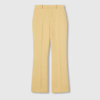 Gucci Wool Straight-leg Pants In Yellow