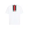 Gucci Men White Crewneck T-shirt Wth Maxi Web Print With Logo Lettering On The Front In Cotton Man In Gray