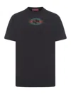 Gucci Mens Black Mc Brand-print Crew-neck Regular-fit Cotton-jersey T-shirt In Black