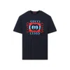 Gucci Men Printed Cotton Jersey T-shirt In Blue