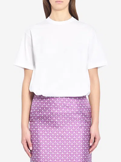 Gucci Cotton Jersey Tshirt With Embroidery In White