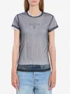 Gucci Double-layer Soft T-shirt With Interlocking G Graphic In Blue
