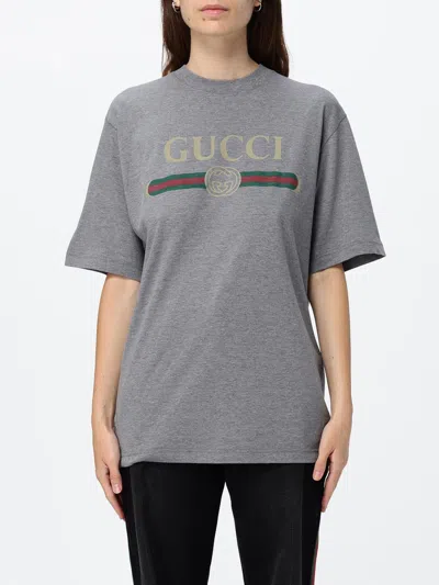 Gucci T-shirt Woman In Gray