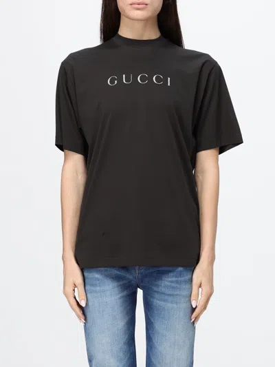 Gucci T-shirt Woman In Black