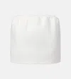 Gucci Tulip Linen Miniskirt In White