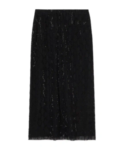 Gucci Tulle Skirt In Black
