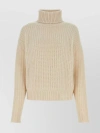 GUCCI TURTLENECK CROPPED RIBBED KNIT SWEATER