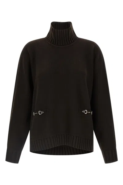 Gucci Turtleneck Horsebit In Brown