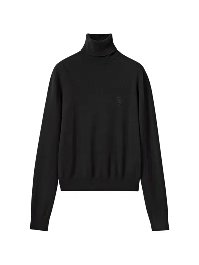 Gucci Turtleneck Knit Sweater In Black