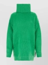 Gucci Mohair-blend Mini Sweater Dress Women In Green