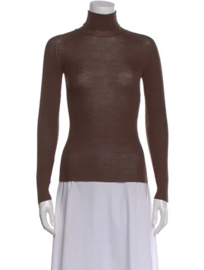 Pre-owned Gucci Turtleneck Sweater In Brown